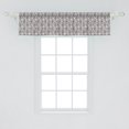thumbnail image 2 of Ambesonne Taupe Window Valance, Russian Nature Flora Motif Dotted Curvy Branches with Leaves Boho, Curtain Valance for Kitchen Bedroom Decor with Rod Pocket, 54" X 12", Tan Taupe, 2 of 3