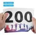 thumbnail image 4 of Uxcell Tearproof Running Bib Numbers 7x6 Inch, 201-300 Waterproof Race Competitor Numbers with Safety Pin , Multicolor, 4 of 7