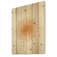 thumbnail image 2 of Designart 'Orange Sun Print On Beige II' Modern Print on Natural Pine Wood, 2 of 5