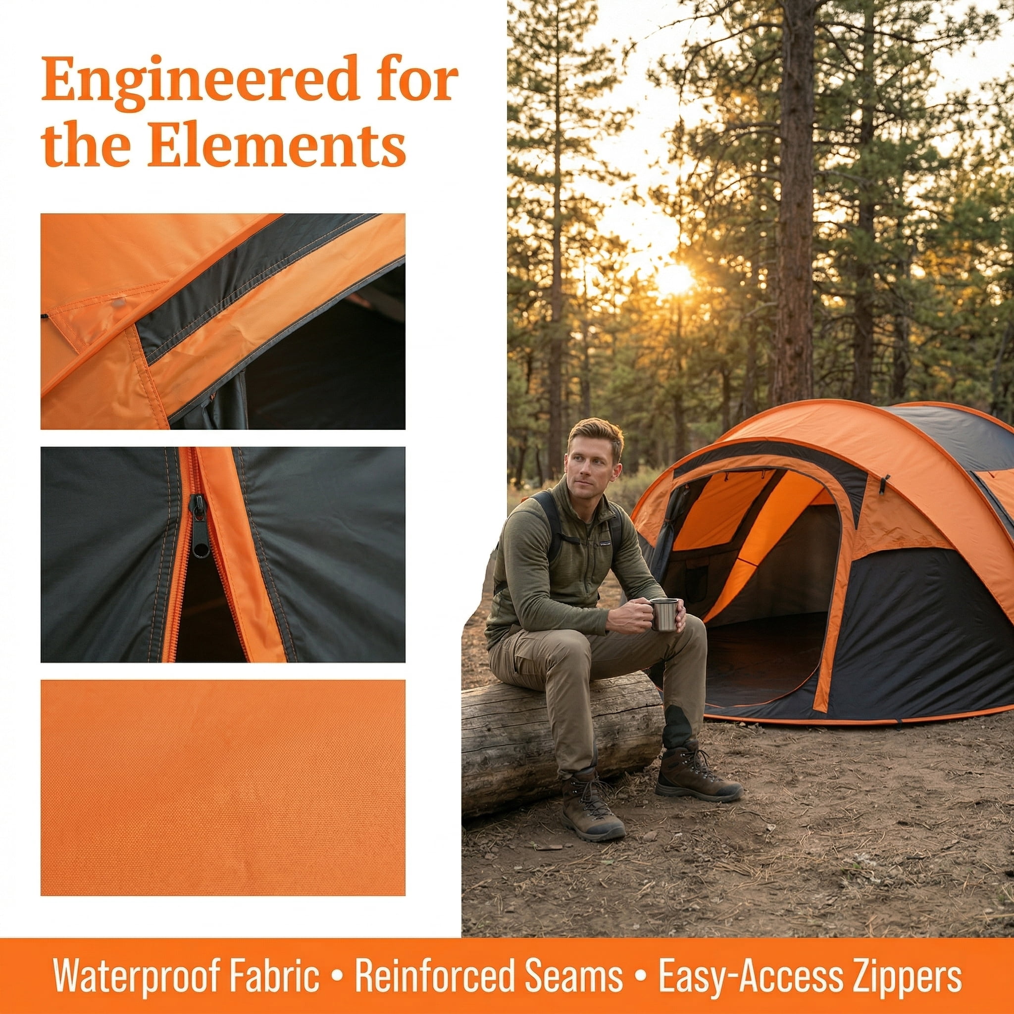 Zateety 8 Person Automatic Pop Up Camping Boat Tent