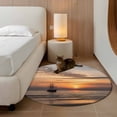 thumbnail image 2 of Round Rug 3.3Ft Washable Non-Slip, Summer Sunets Circle Area Rugs for Living Room Bedroom, Coastal Beach Sailing Boats Oceans Indoor Floor Mats Carpet Runner for Home Decor Aesthetic, 2 of 8
