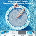 thumbnail image 5 of Bezliving 8 FT Round Inflatable Floating Dock with Woven Fabric Deck, Large Floating Island for Lake Pool Ocean, Heavy Duty Sunchill Float Ring with Quick Inflate Pump, Supports 2 to 8 Adults, 5 of 7