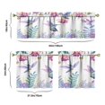thumbnail image 6 of Purple Flower Bird 3-Piece Kitchen Curtains Set Kitchen Curtains Sets with Valance for Windows Rod Pocket Machine Washable Kitchen Decor Decorations (54"x18"+2x27.5"x24"), 6 of 6