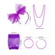 thumbnail image 2 of Disfraz de disfraces, ropa ornamental, guantes de encaje, pendientes, accesorios de los años 80, decoraciones de estilo, accesorios de Cosplay Ropa, zapatos y accesorios Miscelánea violeta Jumpingount AP009849-02, 2 of 5