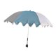 thumbnail image 2 of Sombrilla playa impermeable, portátil, resistente al desgaste, decorativa, alta resistencia, para patio, balcón, jardín, piscina y césped. Blanco Azul, 2 of 8