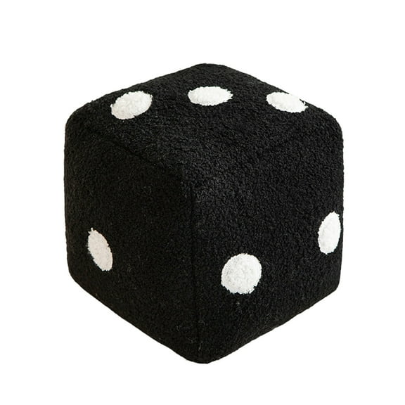 Plush Dice Pillow Cute Soft Stuffed Dice Funny Plush Cushion for Sofa Home Decoration Dice Shaped Throw Pillow for Playtime Decor（7.8"）