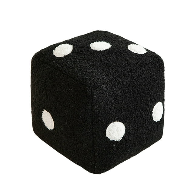 Oreiller de Simulation Drôle en Forme de dés Cube - Coussin de Dossier de Sofa Doux Rembourré 20 cm