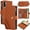 Brown, variant on Case for Samsung Galaxy S26 Ultra 5G RFID Blocking Protective Purse Case With Card Slots Holder Kickstand Wrist Strap Lanyard Zipper 3-card  Flip Wallet Case,Purple,For Galaxy S26 Ultra 5G