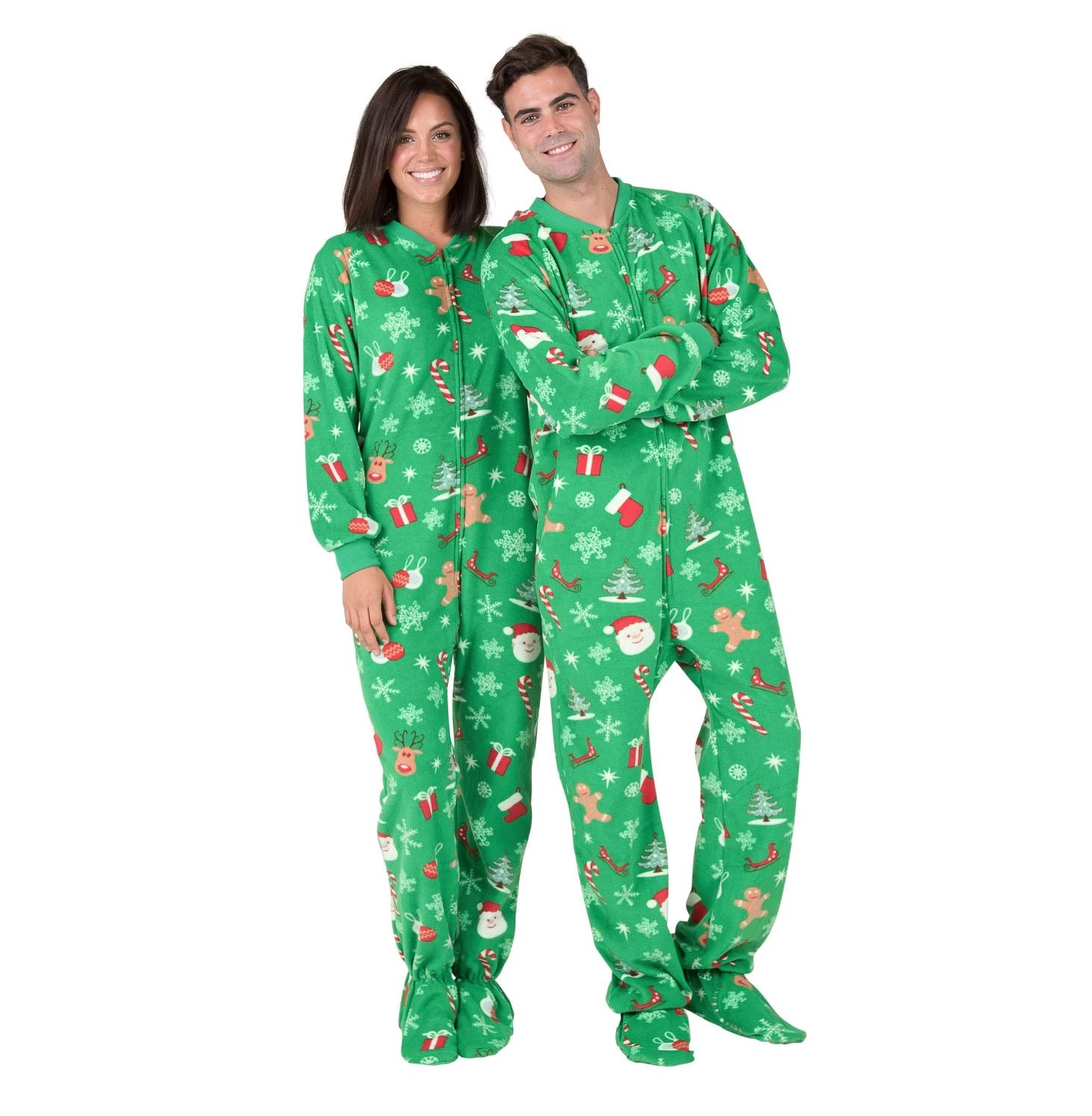 Footed Pajamas - Family Matching Green Christmas One Pieces for Boys, Girls, Men, Women and Pets - Pet - XLarge (Fits Up to 75 lbs) - image 3 of 7