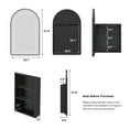 thumbnail image 6 of Hironpal Vintage-Style Illuminated Medicine Cabinet with Storage,Bathroom Storage Cabinet with 20"x 32" Metal Frame Arched Mirror,Recessed or Surface Mount, 6 of 9