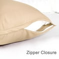 thumbnail image 5 of PiccoCasa Silky-Soft Satin Pillow Cases with Zipper Long Pillowcase Pillow  Covers King Champagne, 5 of 8