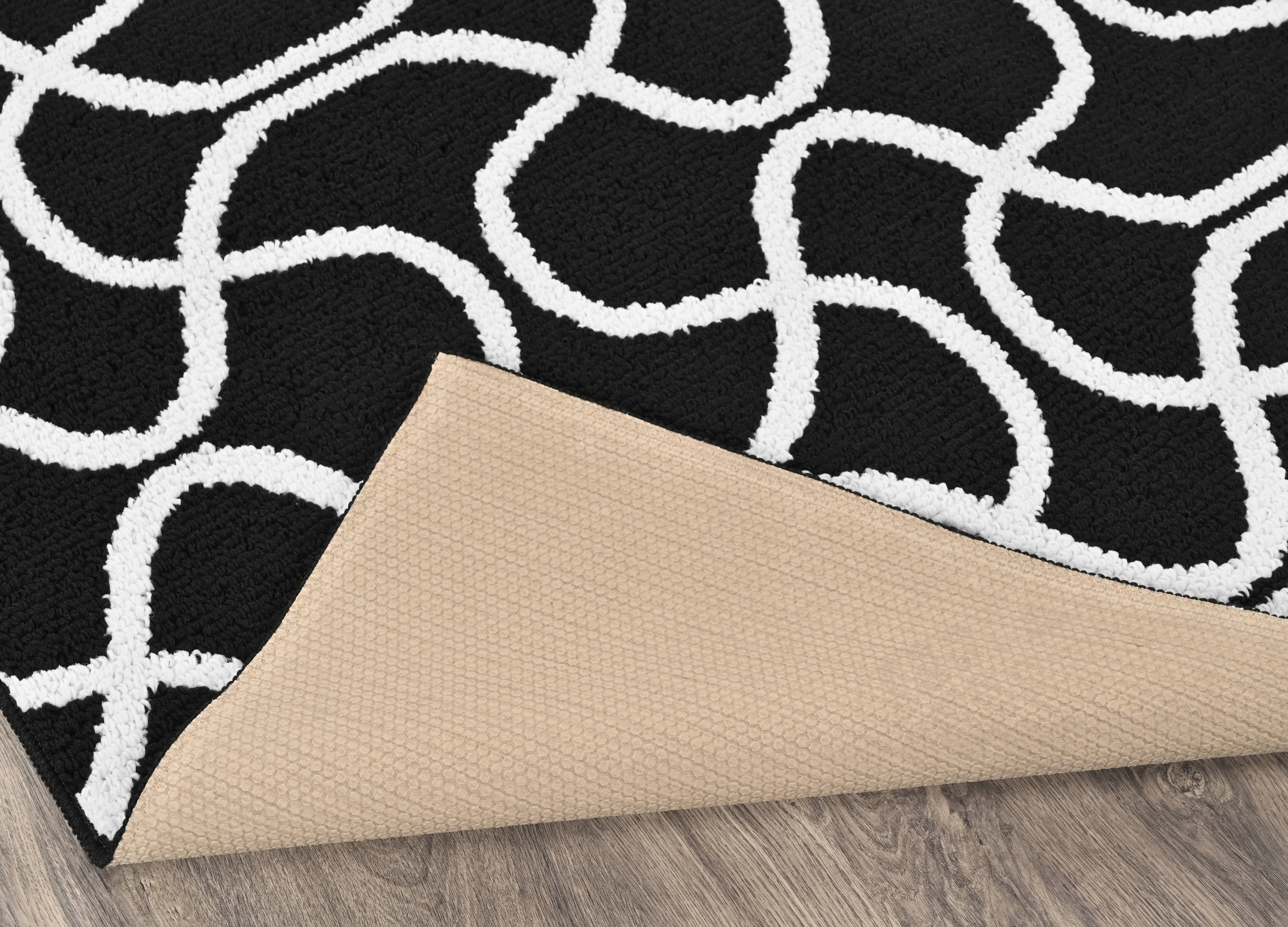 Mainstays Drizzle Black/White Indoor Area Rug, 6' x 9'