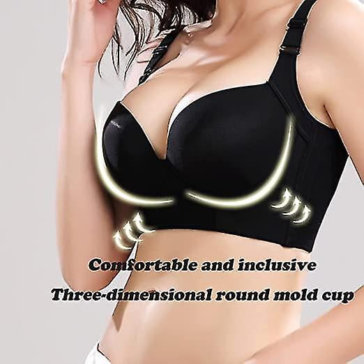 HEFEI,Full Back Coverage Bras For Women, Fashion Deep Cup Hide Back Fat Bra  With Shapewear Incorporated Push Up Sports Bras 