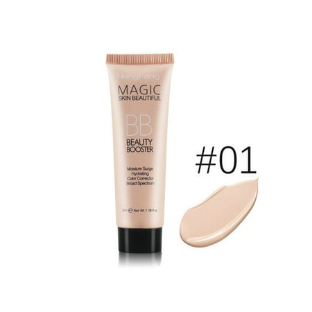 BB Cream Facial Whitening Concealer Primer Face Natural Foundation Makeup Base Invisible Pores Perfect Cover Up Long Lasting Waterproof 3 (Best Makeup To Cover Pores)