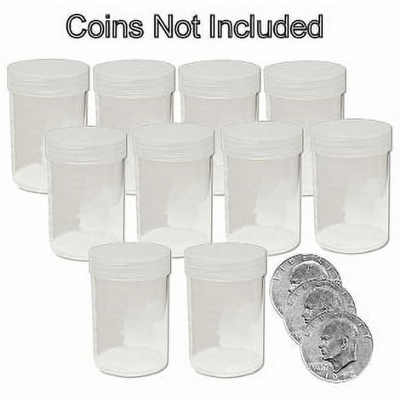 Round Large Dollar Coin Tubes Storage 38mm by BCW 10 pack