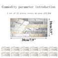 thumbnail image 6 of Peel and Stick Backsplash Marble Stone Backsplash Tile for Kitchen Self Adhesive Peel and Stick Backsplash Tile Peel and Stick Wall Tiles for Bathroom Shower Furniture Camper 4"x8", 6 of 9
