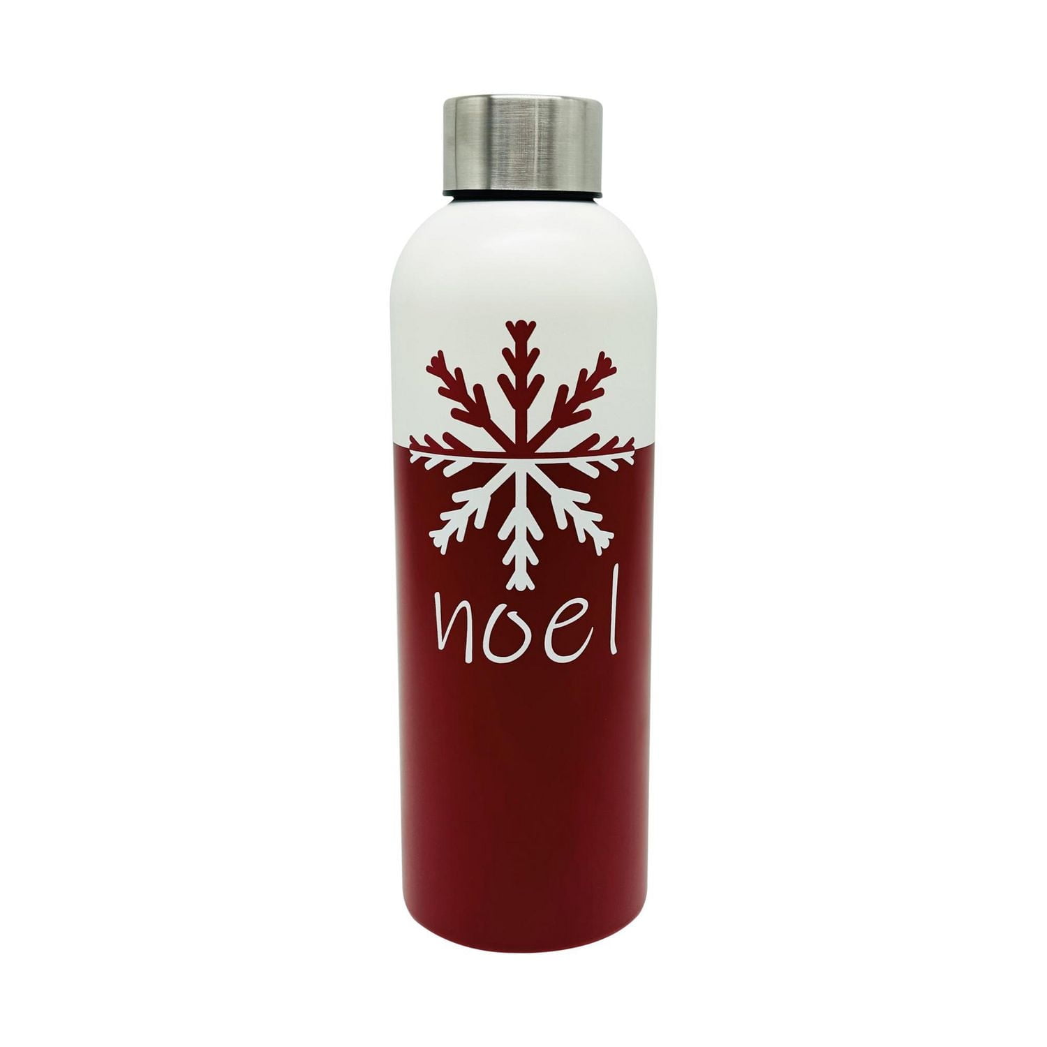 Holiday Time 17oz Stainless steel double wall water bottle Noel