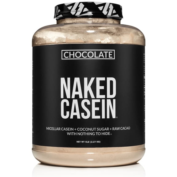 Naked Chocolate Casein - Chocolate Micellar Casein Protein - 5 Pound Bulk, Gmo-Free, Gluten-Free, Soy-Free, Preservative-Free - Stimulate Muscle Growth - Enhance Recovery - 60 Servings