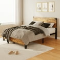thumbnail image 2 of GloryStar Platform Bed with Wood Headboard, Strong Slats Support and Storage Underneath, No Box Spring Needed, 2 of 7