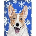 thumbnail image 1 of Carolines Treasures SC9768GF Cardigan Corgi Winter Snowflakes Flag Garden Size, 1 of 3