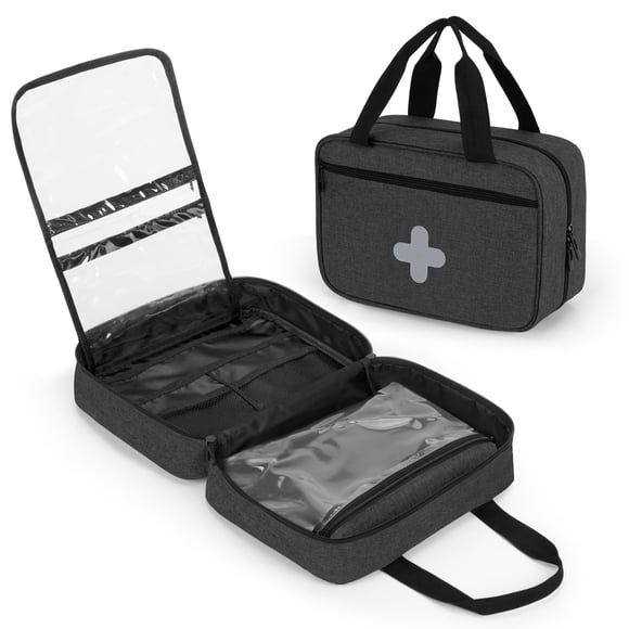 CURMIO Petit Sac de Premiers Soins, Sac Organisateur de Kit de Traumatisme d'Urgence Vide pour Randonnée, Camping, Voiture, Voyage, Maison et Extérieur, Accessoires Non Inclus