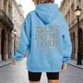 thumbnail image 2 of Women's Christian Hoodies Faith Trust In The Lord Graphic Long Sleeve Hooded Sweatshirts 2026 Trendy Casual Loose Spring Clothes, 2 of 4
