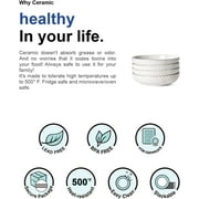 LE TAUCI Large Salad Bowls, 8 Inch Ceramic Pasta Plates, 36 Ounce Pasta Bowls and Serving Bowls, Soup Bowl, Set of 4, Arctic White
