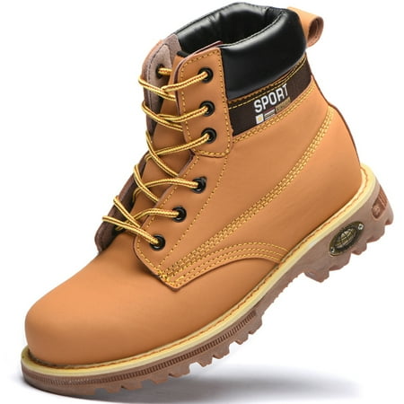 

Tanleewa Men s Steel Toe Work Safety Boots Leather Waterproof Shoe Size Men7/Women8