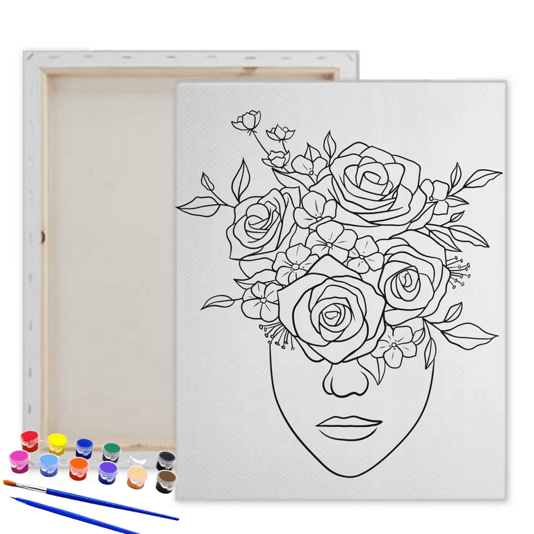 Pre Drawn Canvas for Painting for Adults,Sip and Paint Kit
