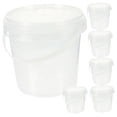 thumbnail image 4 of Dsseng 6Pcs Food Buckets for General Users 1.2L Capacity Food Grade Plastic Material Transparent, 4 of 8