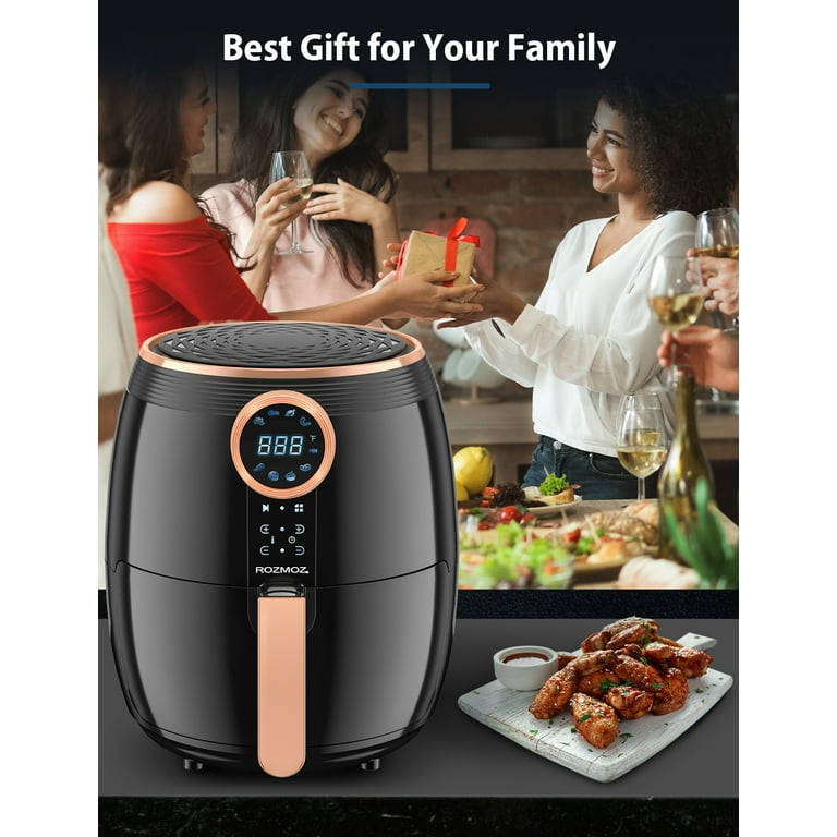 MOOSOO 2 Quart Air Fryer, Digital Touchscreen with 8 Presets, ETL Certified  Small Compact Air Fryers Oven Oilless Cooker for Quick Healthy Meals, Green  