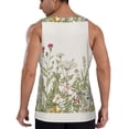 thumbnail image 3 of Xecao Herbs and Wildflowers Men's Tank Top Workout Quick Dry Sleeveless Gym Jogging Muscle Shirts Summer Swim Beach Tops, 3 of 9