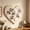 Khaki, variant on Heart-shaped Bulletin Board, 16" Decorative Felt Pin Board, Vision Board Cork Board Alternative for Wall, Foldable Photo Board Self-Adhesive Vision Board Mood Board for Home Decor & Display, White