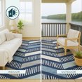 thumbnail image 4 of Addison Rugs Chantille Indoor/Outdoor Transitional Geometric Navy Machine Washable Rectangle Rug, 5' x 7'6", 4 of 8