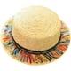 thumbnail image 1 of GOOHOCHY Sombrero de playa Sombrero de sol elegante con sombrero de paja de borla Sol Gombado diario, 1 of 8