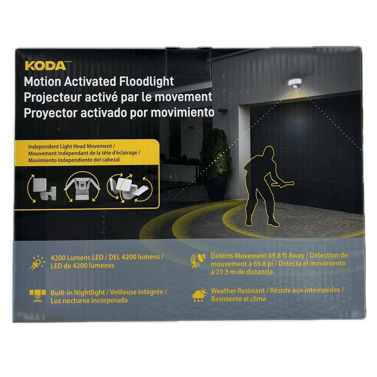 KODA Motion Activated 4200 Lumen LED Floodlight