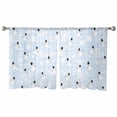 thumbnail image 6 of Light Blue Christmas Sheer Curtains 45 Inch Length 2 Panels Set, Semi Transparent Voile Rod Pocket Curtains for Living Dining Room Bedroom Drapes Xmas Snowflake Snowman, 6 of 8