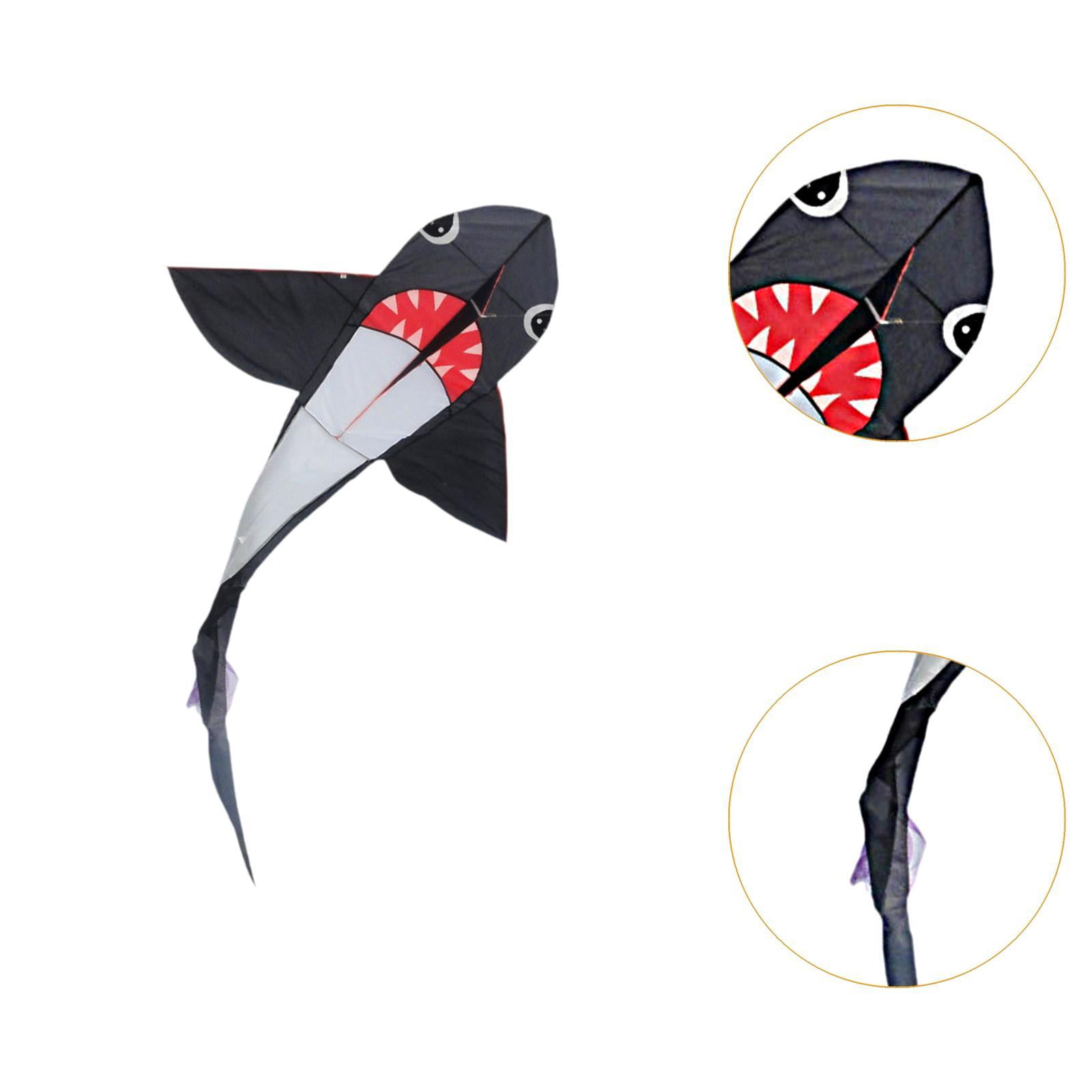 harayaa Shark Shaped Kite Colorful Relaxing Activity Easy Control Game Large Size Flying