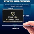 thumbnail image 2 of HHX 5 Pack RFID Blocking Card, One Card Protects Entire Wallet Purse, NFC Contactless Bank Debit Credit Card Protector ID ATM Guard Card Blocker–(Black), 2 of 9