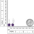 thumbnail image 3 of Gem Stone King 4.10 Ct Cushion Purple Amethyst 925 Sterling Silver Dangling Earrings, 3 of 4