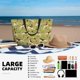 thumbnail image 5 of Fotbe Running Beagle Bolsa de Viaje para Playa - Resistente al Agua, Bolsa Tote de Gran Capacidad y Ligera con 7 Bolsillos para Mujeres y Hombres, 5 of 7