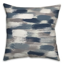 Creative Products Blue Brushstroke Pattern 18x18 Indoor / Outdoor Pillow