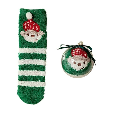 

Gotyou Socks Women Girls Fashion Strip Print Cotton Street Middle Tube Socks Stockings Green One Size