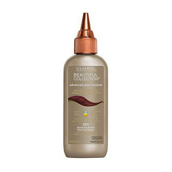Clairol Professional Beautiful Advanced Gray Solutions 2rv Burgundy Brown, 3 oz