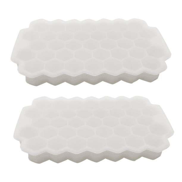 Bandeja para Hielo, Bandeja para Hielo para Hacer Hielo Hexagonal, Incluye 2 Bandejas