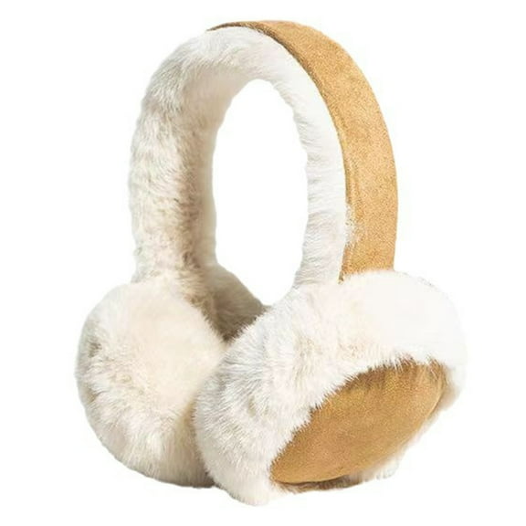 HUANLEDASH Women Winter Earmuffs Thick Plush Ear Protection Windproof Anti-slip Commuting Outdoor Skiing Decorative Ear Warmers