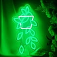 thumbnail image 2 of USB-Powered Green Plant LED Neon Light - Modern Hanging Decor, No Batteries Needed, Plug-and-Play for Home, Office, Wedding, Party, or Gift - Durable Indoor/Outdoor Lighting, 2D Plant-Shaped Wall Art, 2 of 6