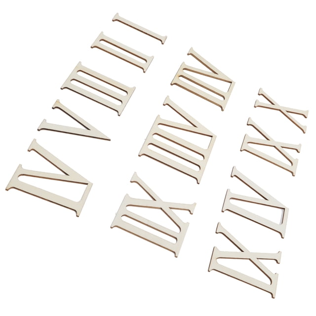 Natural Wooden Numbers 7CM Numbers Wood Craft Clock Numbers Natural Wood For Decoration Arts Craft 12 Packs DIY
