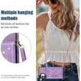 thumbnail image 2 of for Samsung Galaxy A13 Crossbody Wallet Case for Women, Bling Glitter PU Leather Phone Case with RFID Blocking Card Holder Cover for Samsung Galaxy A04S /A13 SZ Purple, 2 of 18