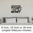 thumbnail image 2 of I Have Too Much Month At The End Of My Money Funny Broke Poor l Wall Decals for Walls Peel and Stick wall art murals Black Large 36 Inch, 2 of 2
